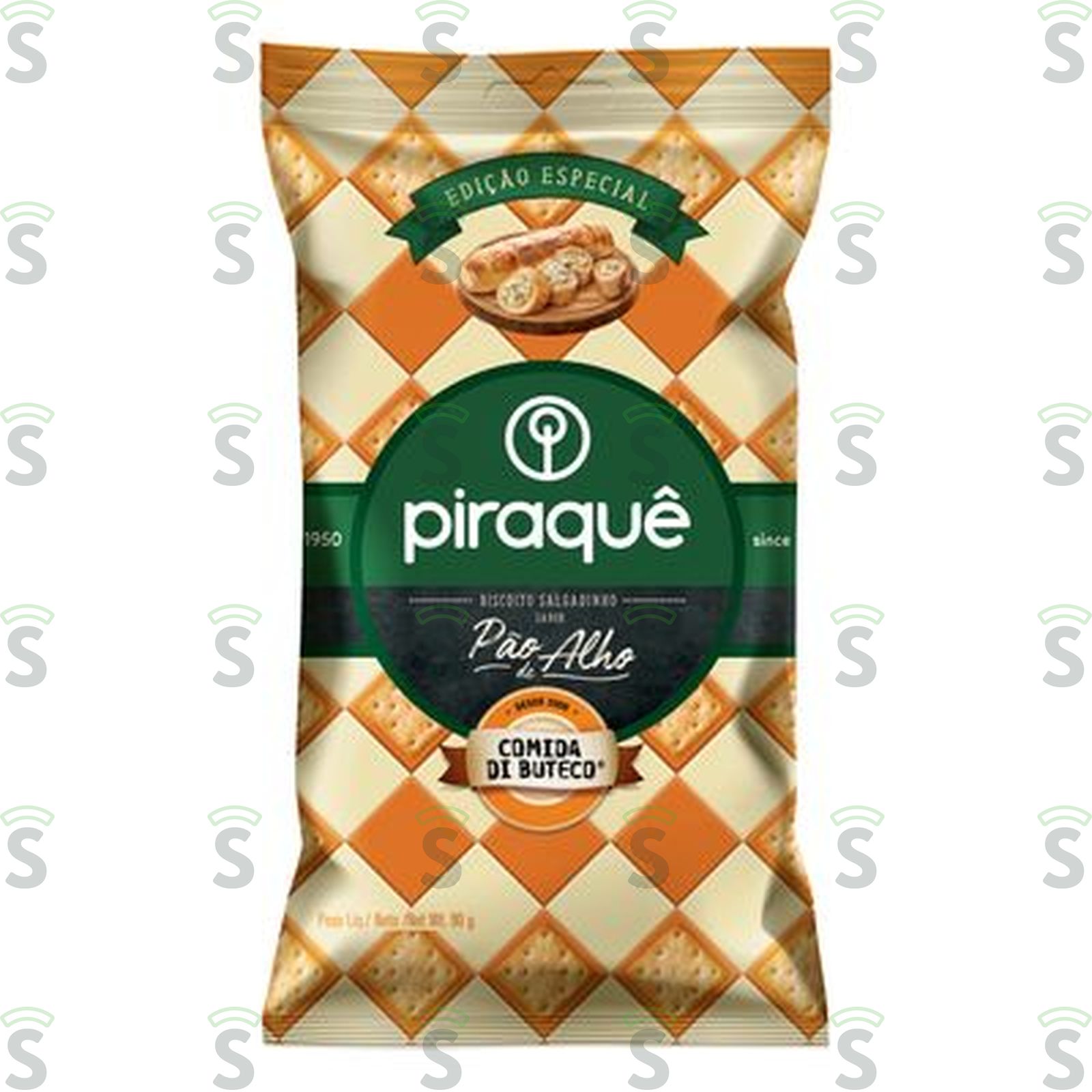 Biscoito Salgadinho Pão de Alho Piraquê Comida Di Buteco Pacote 90G