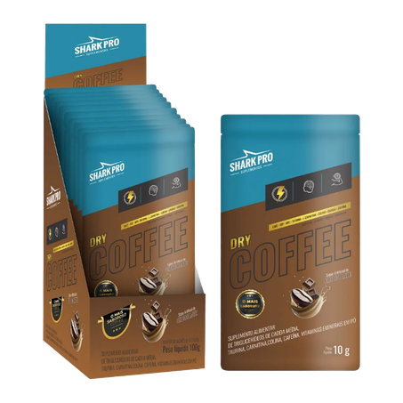 Suplemento Alimentar Shark Pro Dry Coffee Sabor Chocolate 10g