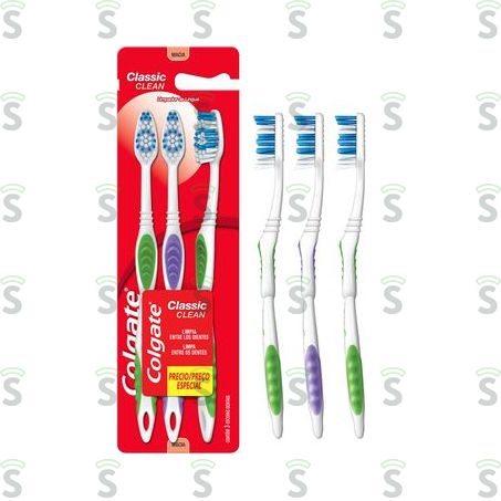  Colgate-escova Classic Clean C/3