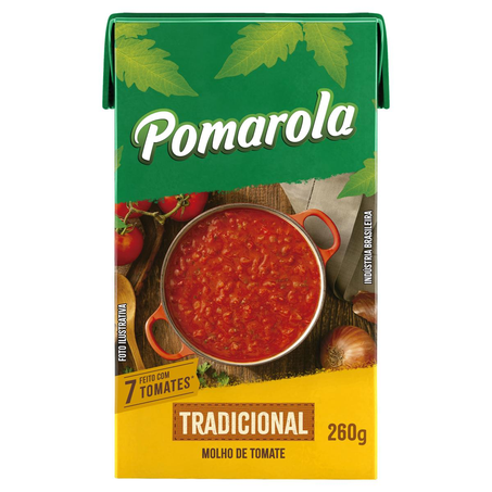 Molho de Tomate Pomarola 260g - Tradicional - TP