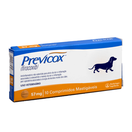 Previcox 57 mg Anti-inflamatório para Cães 10 comprimidos