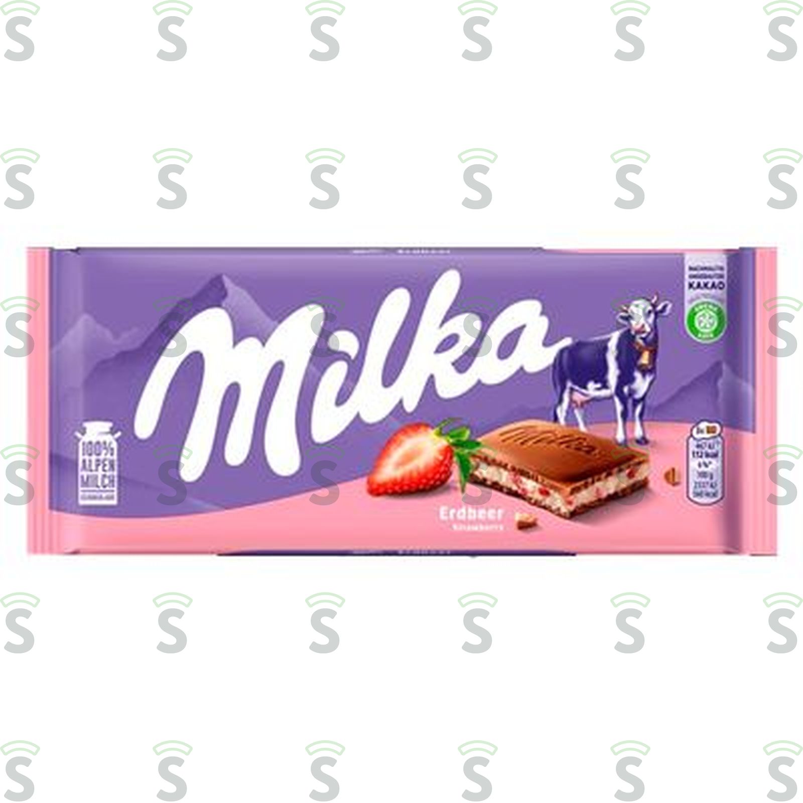 Chocolate Barra Milka Strawb Yogurt 100G