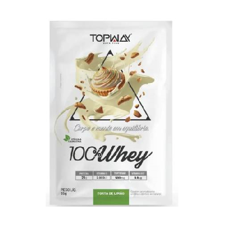Suplemento Whey 100% Topway Torta De Limão Sachê 35g