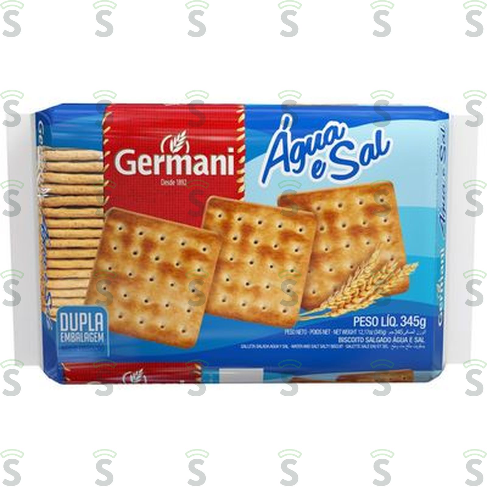 Germani-biscoito 345g agua & sal