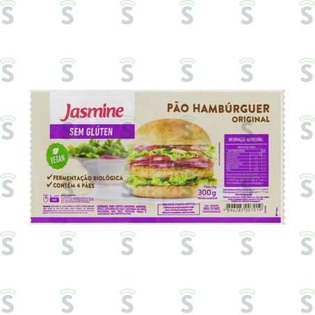  Pão Para Hambúrguer Jasmine Original Sem Glúten Embalagem 300g