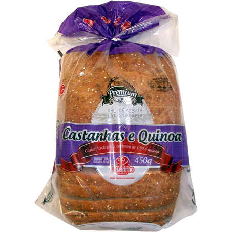Pão Select Caseirinho 450g - Integral - Castanhas e Quinoa