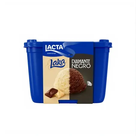 SORVETE LACTA DIAMANTE NEGRO + LAKA POTE 1,5L
