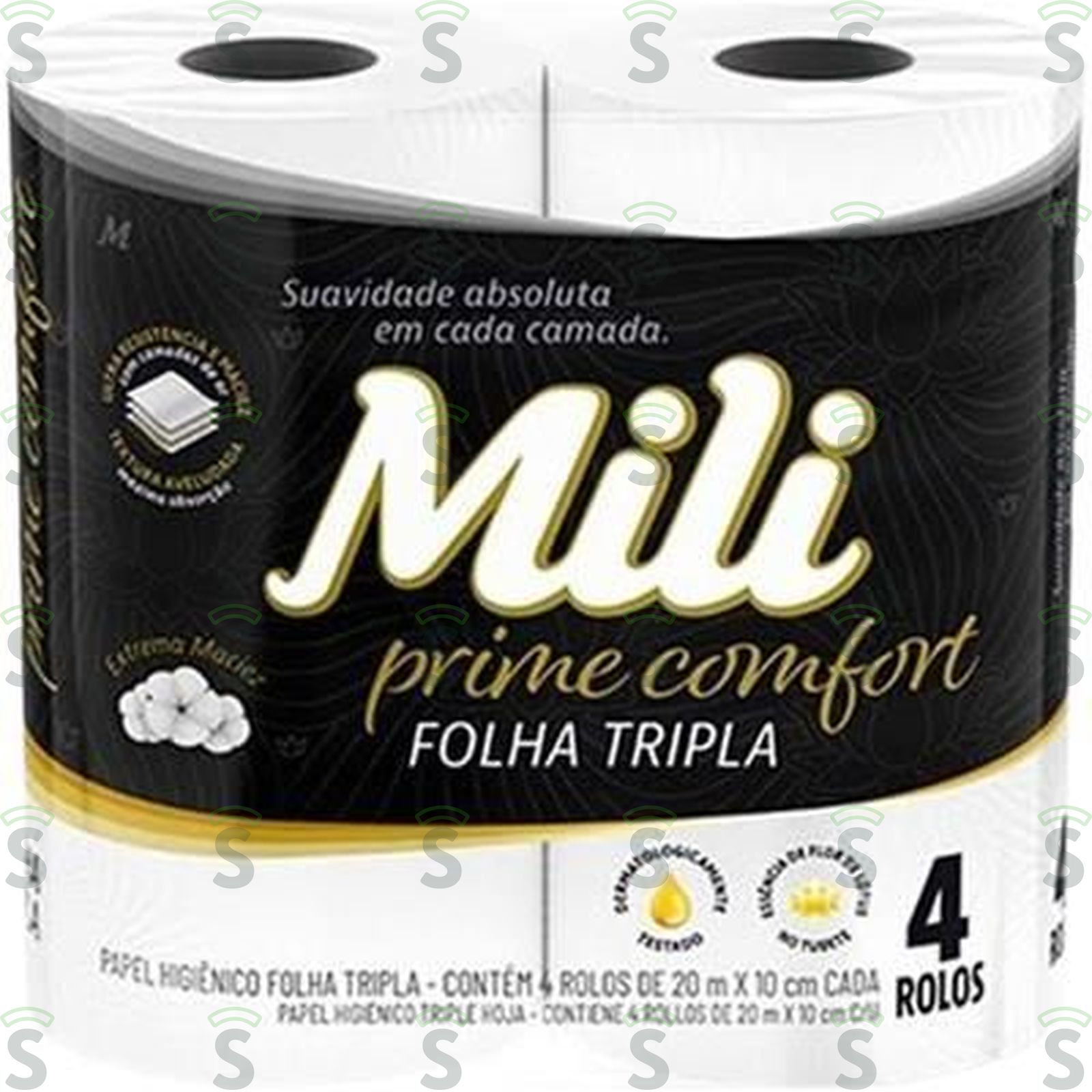 Papel Higiênico Mili Prime Neutro Tripla 20 Metros 4un