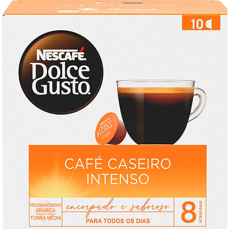 Cápsula Dolce Gusto 90g - Café Caseiro Intenso - 10 Cápsulas