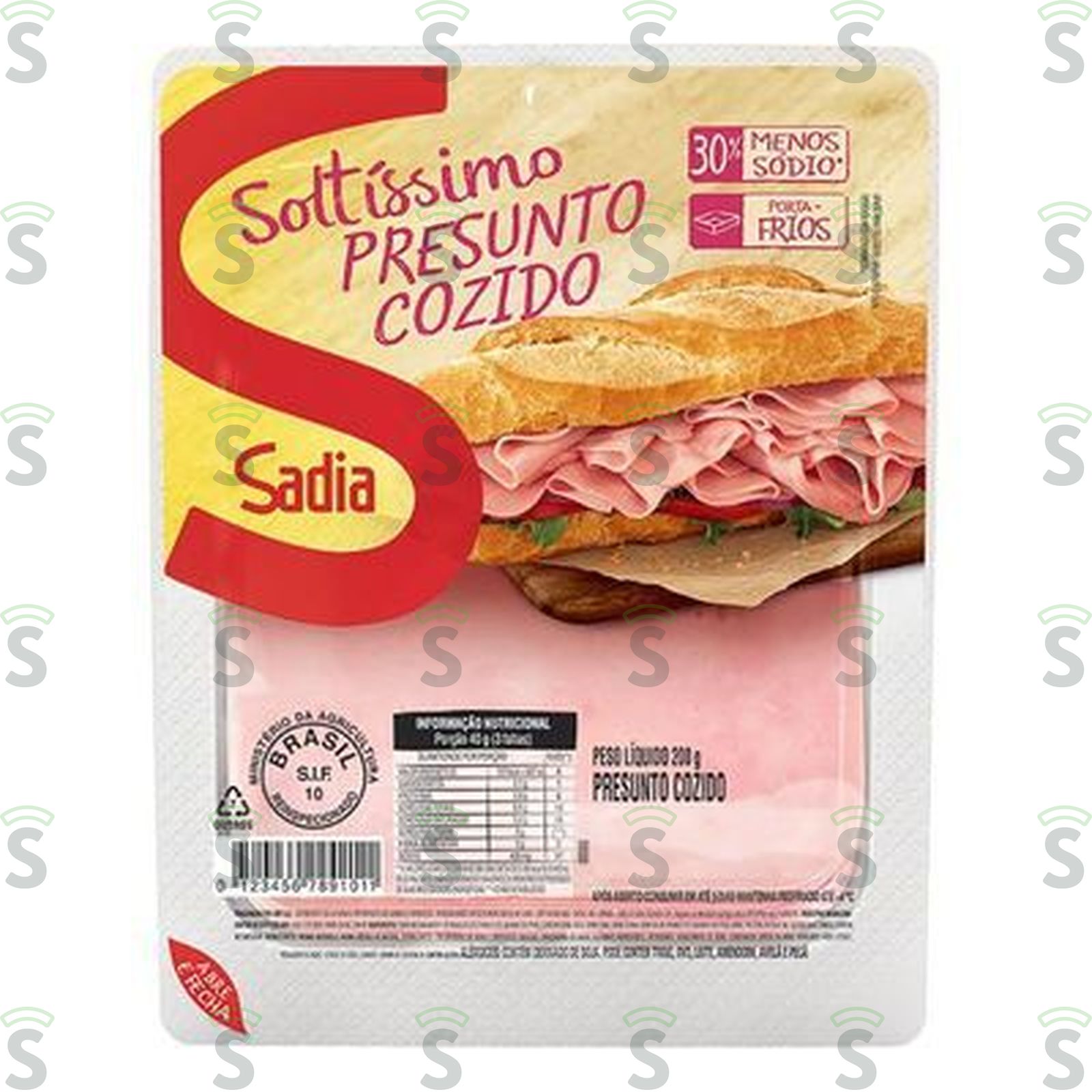 Presunto Cozido Fatiado Sadia 200G