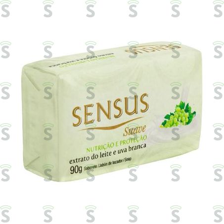  Sabonete Sensus Suave Nutrição e Proteção Com Extrato Do Leite e Uva Branca Embalagem 90g