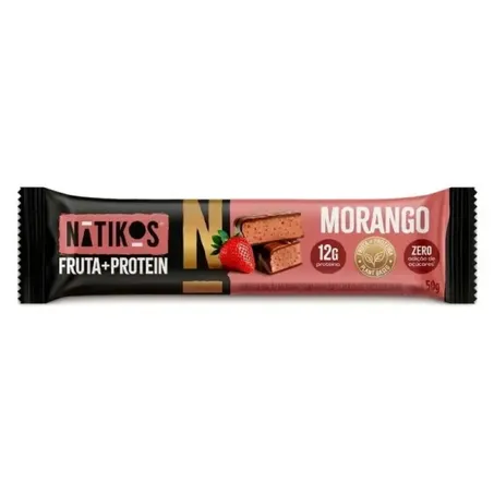 BARRA DE FRUTAS PROTEIN MORANGO 50G - NATIKOS