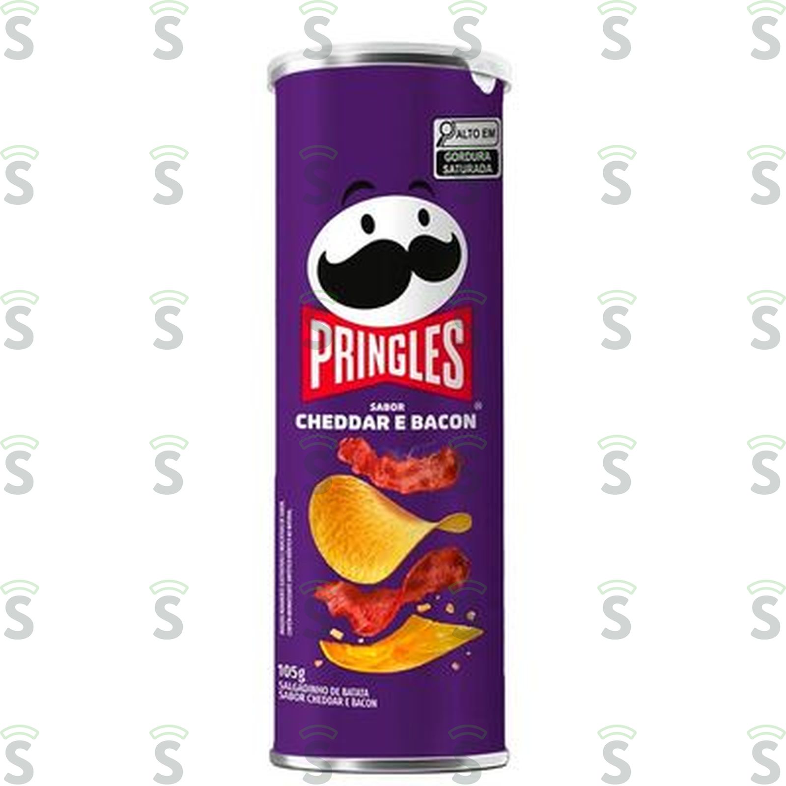 Salgadinho de Batata Pringles Cheddar e Bacon Pote 105gr