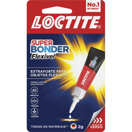 Cola ou Gel Loctite Super Bonder 2g - Power Flex