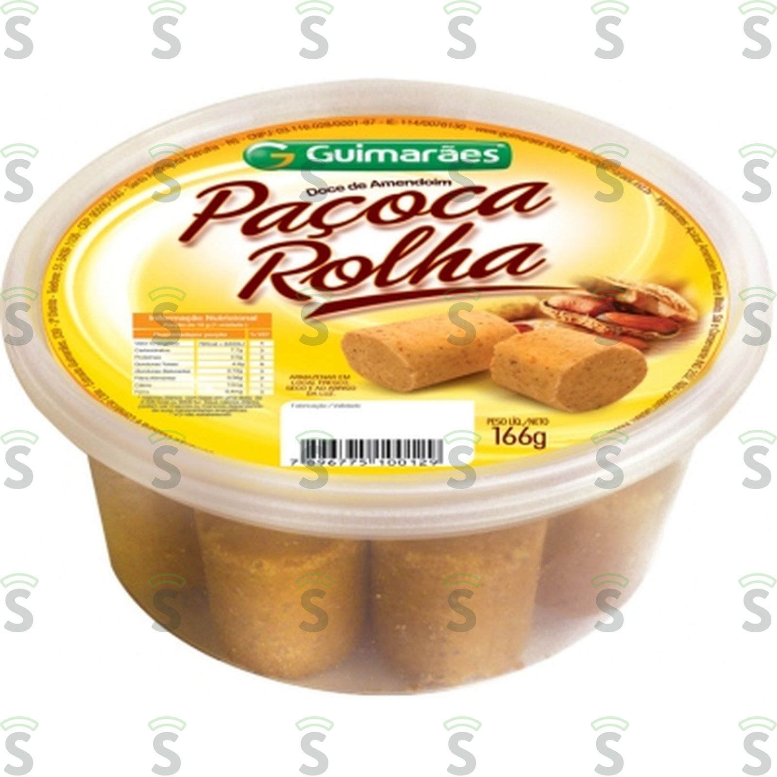 Paçoca Rolha Doce Guimarães Embalagem 166G