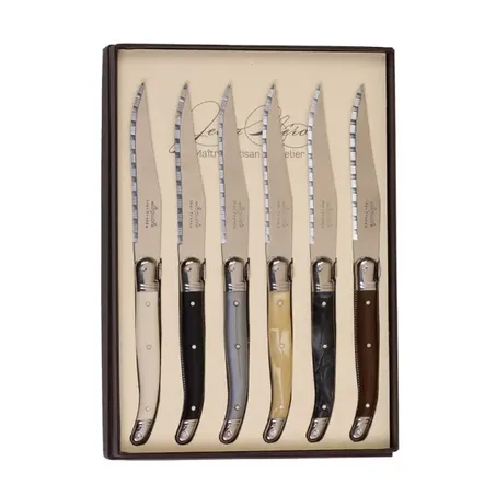 Conjunto com 6 Facas de Aço Inox Laguiole