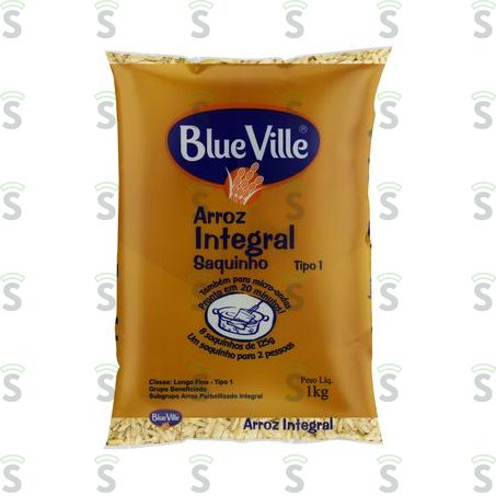  Arroz Blue Ville Integral 8 Saq 1kg