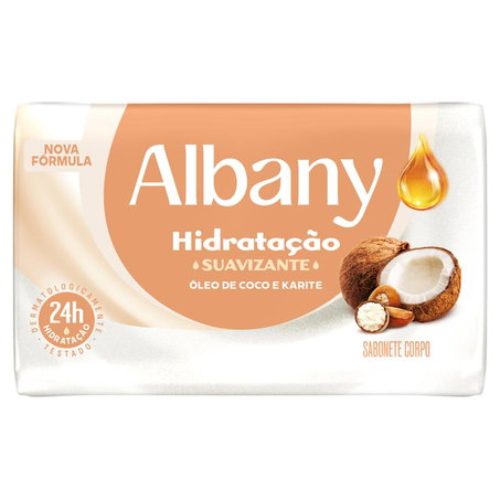Sabonete Albany 85g - Hidratante - Leite de Coco