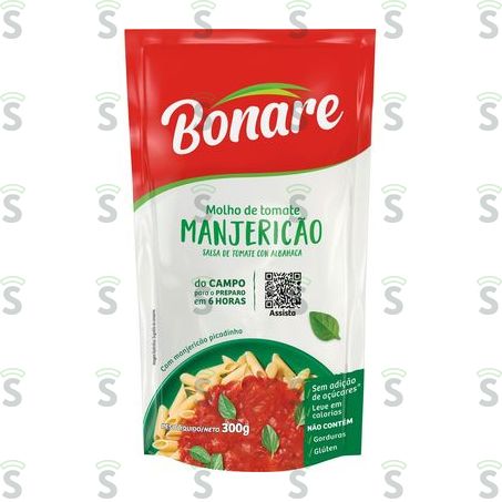  Molho Tom Bonare Manjericao Sc 300g
