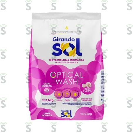  Lava-roupas Pó Rosa Floral Girando Sol Optical Wash Pacote 1.6kg