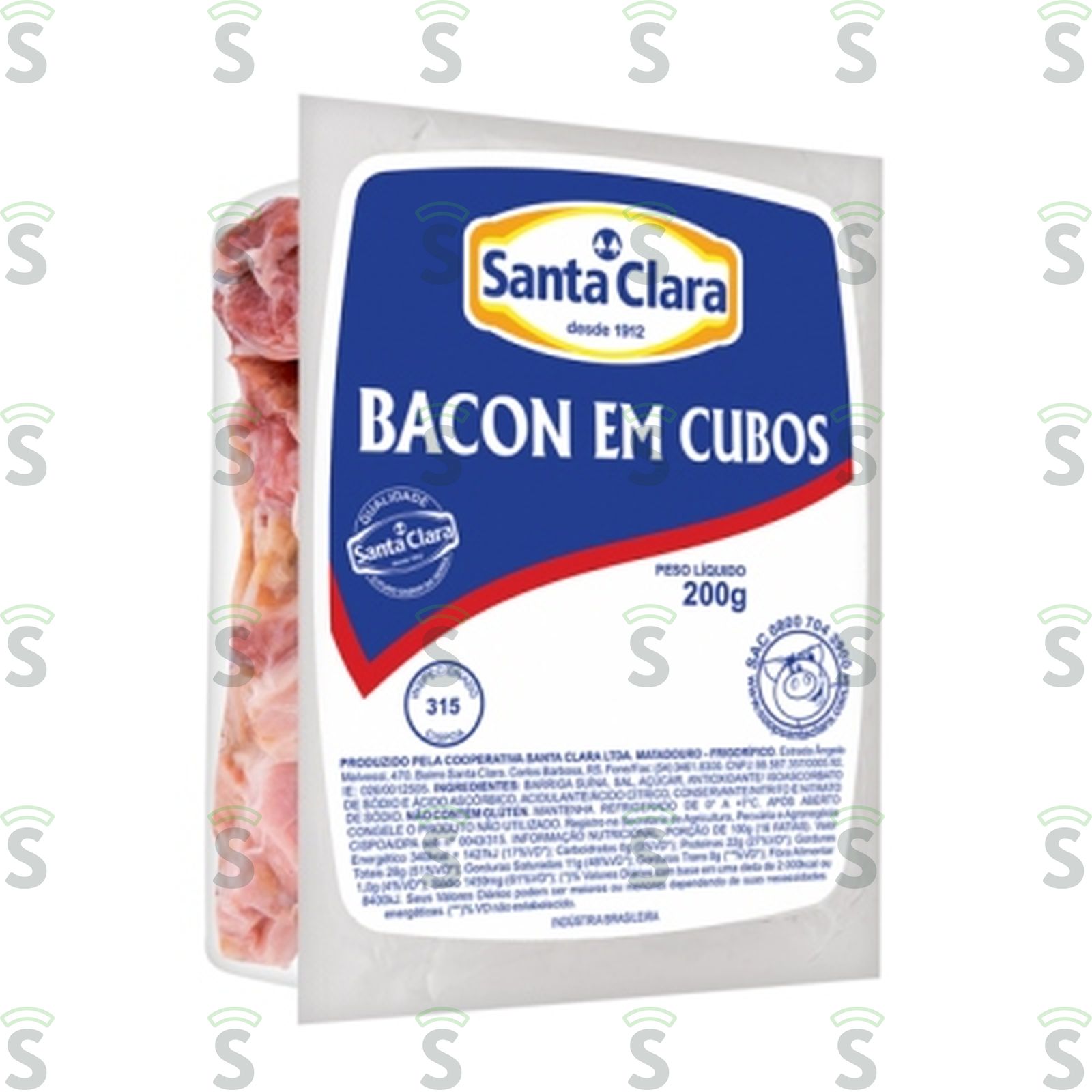 Santa clara-bacon cubos 200g
