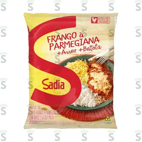  Parmegiana de Frango + Batata + Arroz Sadia Embalagem 350g