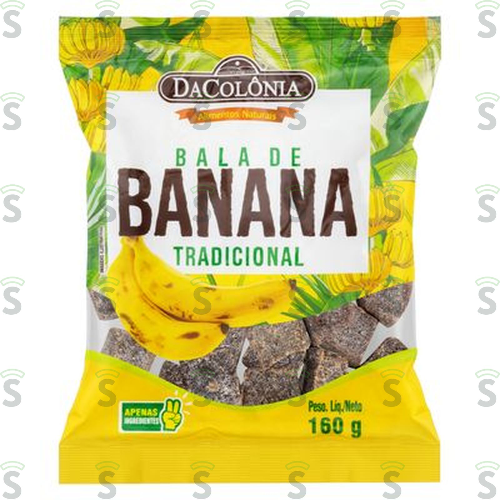 Bala de Banana Dacolônia Embalagem 160G