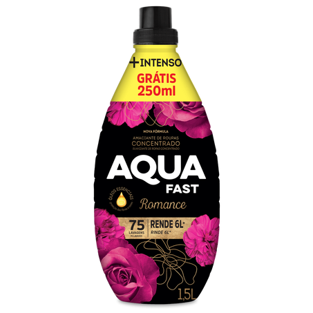 Amaciante conc aguafast romance 1,5l gts 250ml
