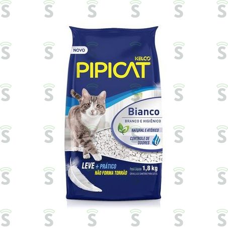  Areia Sanitária Para Gatos Pipicat Gran Diatomita Bianco 1.8kg