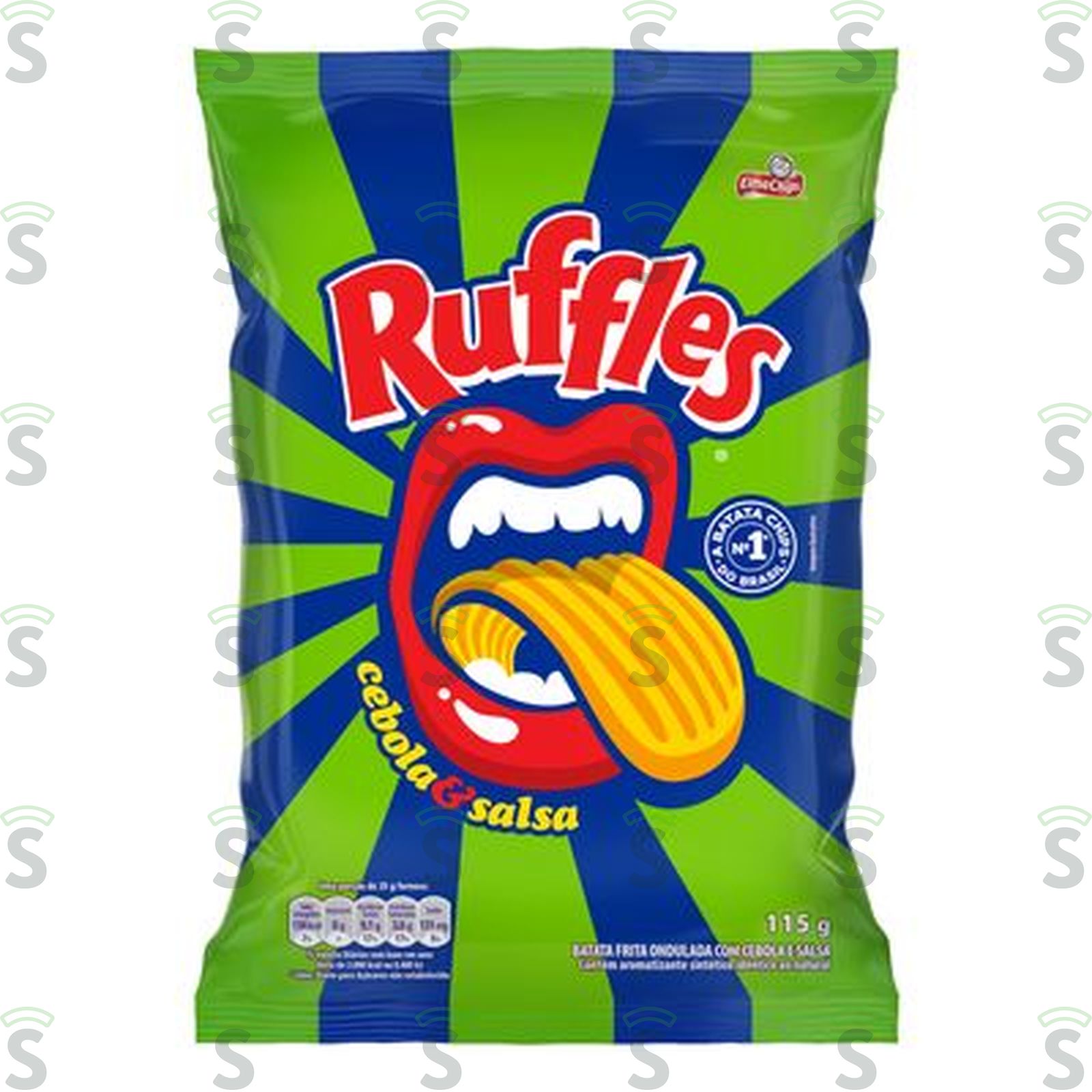 Batata Frita Ondulada Cebola E Salsa Elma Chips Ruffles Pacote 115G