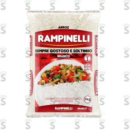  Arroz Branco Polido Rampinelli Embalagem 5kg