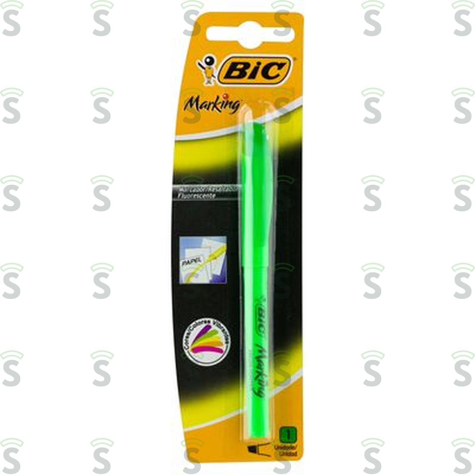 Marcador de Texto Fluorescente Verde Bic Marking