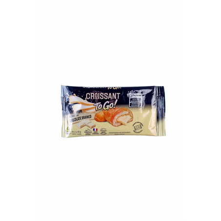 Pão Croissant Recheado To Go Chocolate Branco 60g
