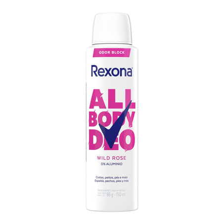 Desodorante Rexona Aerossol 150ml - Body Rose - Feminino