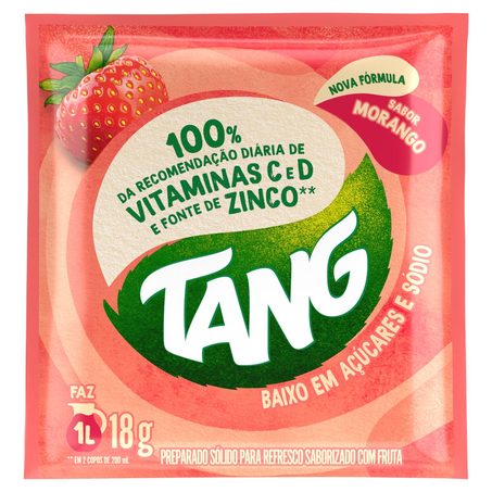 Refresco em Pó Tang 18g - Morango