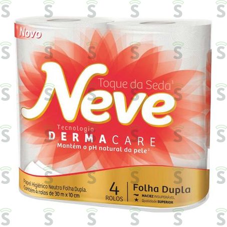  Papel Higiênico Neve Folha Dupla 4un