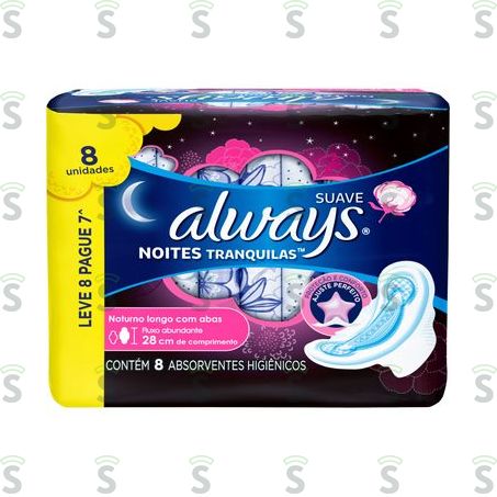  Always-absor.suave Noites Tranquila C/8
