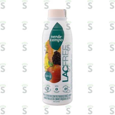  Iogurte Desnatado Maçã, Banana e Mamão Zero Lactose Verde Campo Lacfree 500g