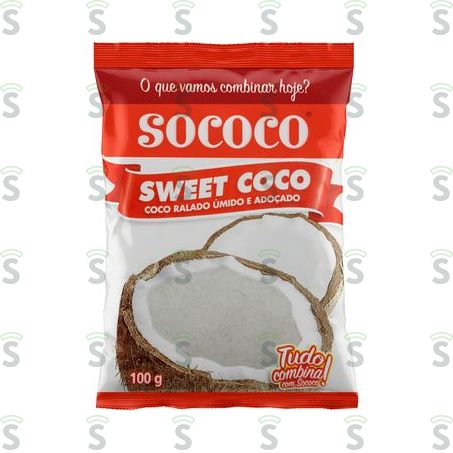  Coco Ralado Sococo Sweet Úmido e Adoçado 100g