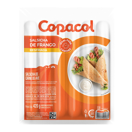 Salsicha Copacol 420g - Frango