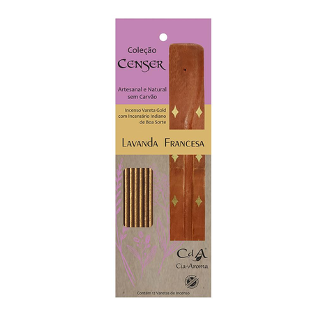 Incenso cda lavanda censer com 12 varetas