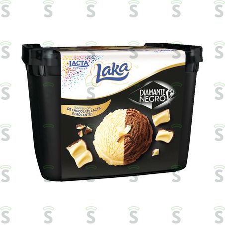 Sorvete Lacta Laka Diamante Negro 1.5lt