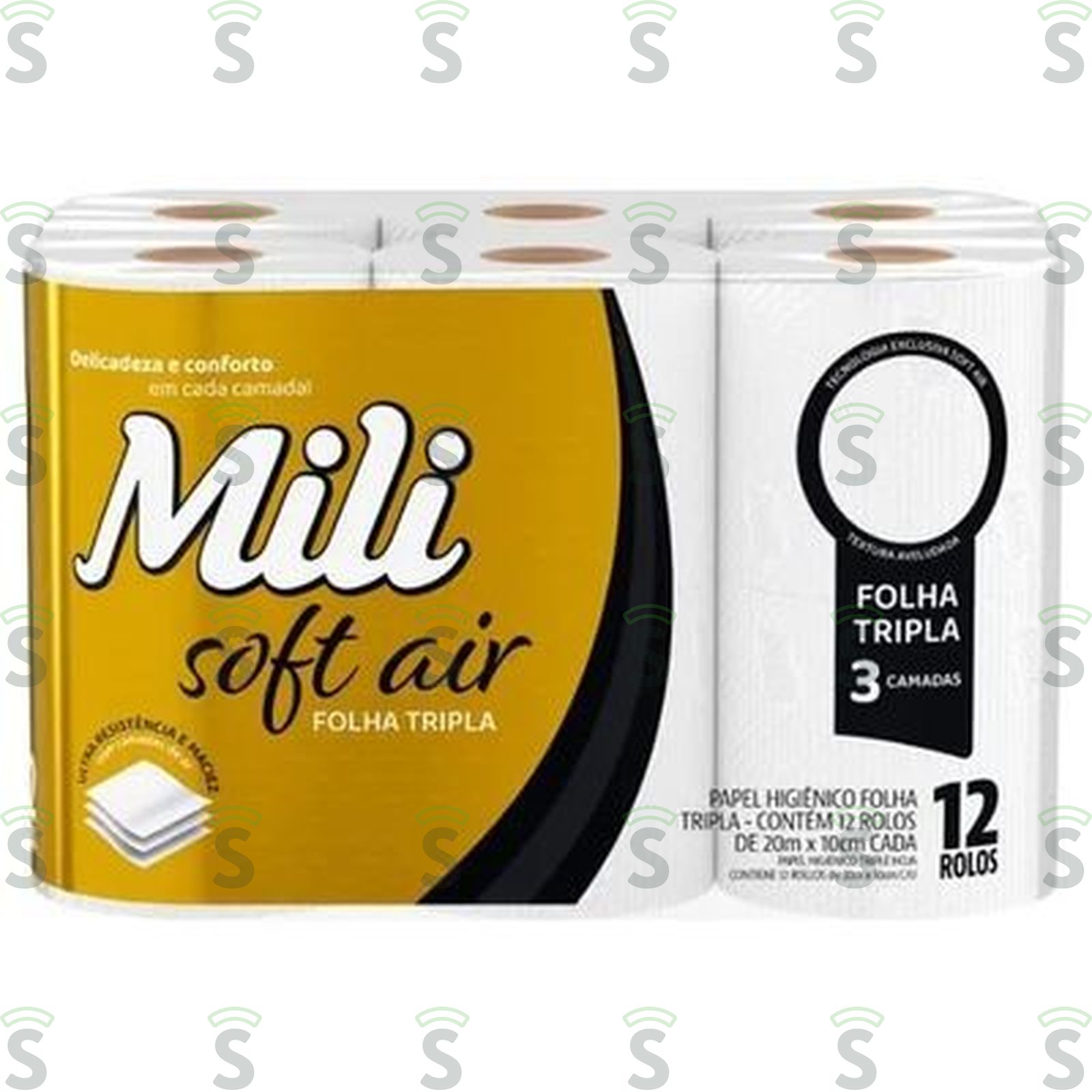 PAPEL HIG MILI 20MT SOFT AIR C/12 FOLHA TP