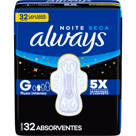 Abs always noturno c/32 l+p- seca c/abas