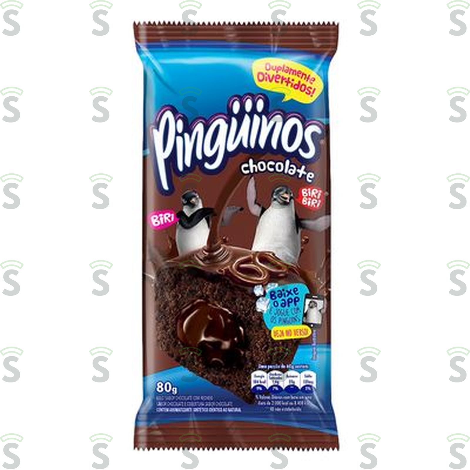 Bolinho Pinguinos Triplo Chocolate 80G