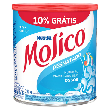 Leite em Pó Molico 280g - Desnatado - 10% Grátis