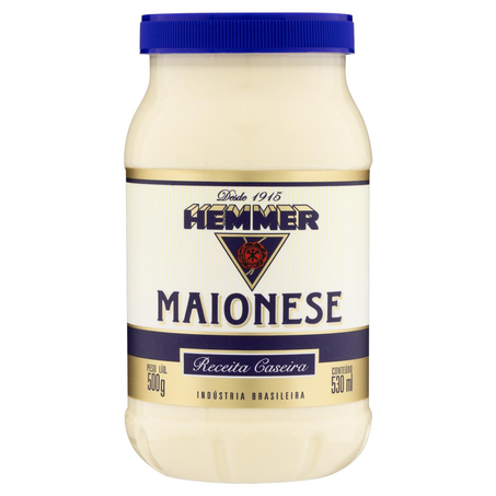 Maionese Hemmer 500g - Receita Caseira - Pote