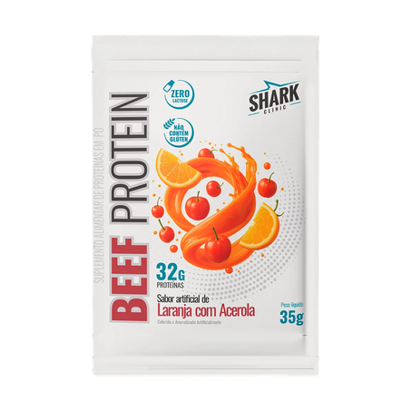 Suplemento Shark Pro Beef Protein Sabor Laranja com Acerola 35g