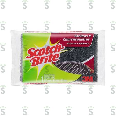  Esponja Scotch Brite Grelhas e Churrasqueiras 1un