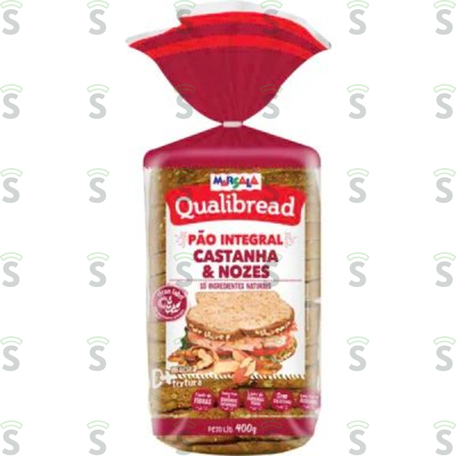 PAO INTEGRAL QUALIBREAD 400G CASTANHA NOZES